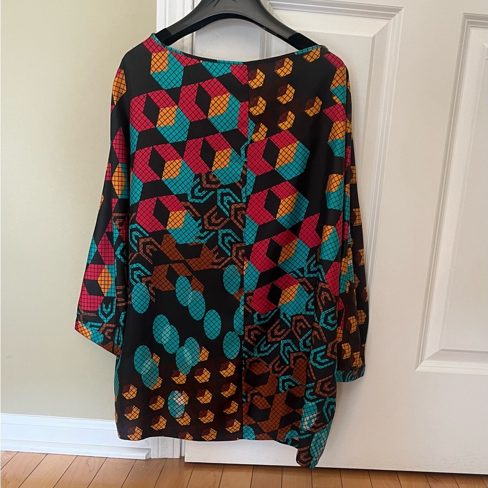 Missoni Multicolor Geometric Tunic, silk